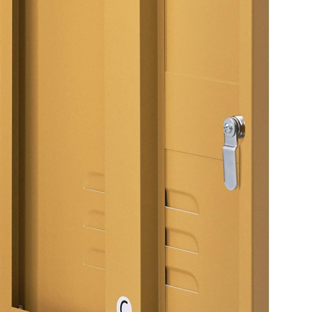 ArtissIn Bedside Table Metal Cabinet - MINI Yellow - Ozstylz