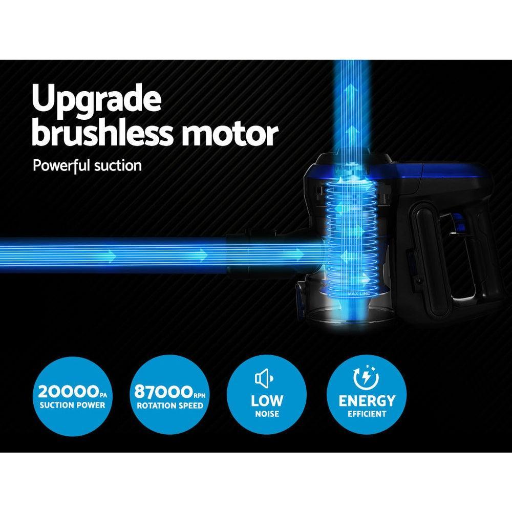 Devanti Handheld Vacuum Cleaner Brushless Cordless 250W Blue - Ozstylz
