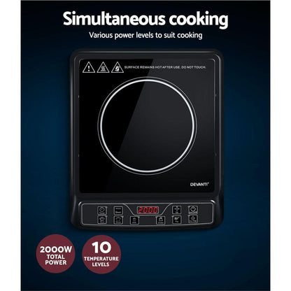 Devanti Induction Cooktop 30cm Portable Cooker - Ozstylz