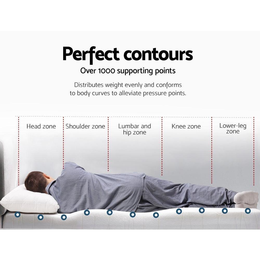 Giselle Bedding Memory Foam Mattress Topper Cool Gel 8cm Single - Ozstylz